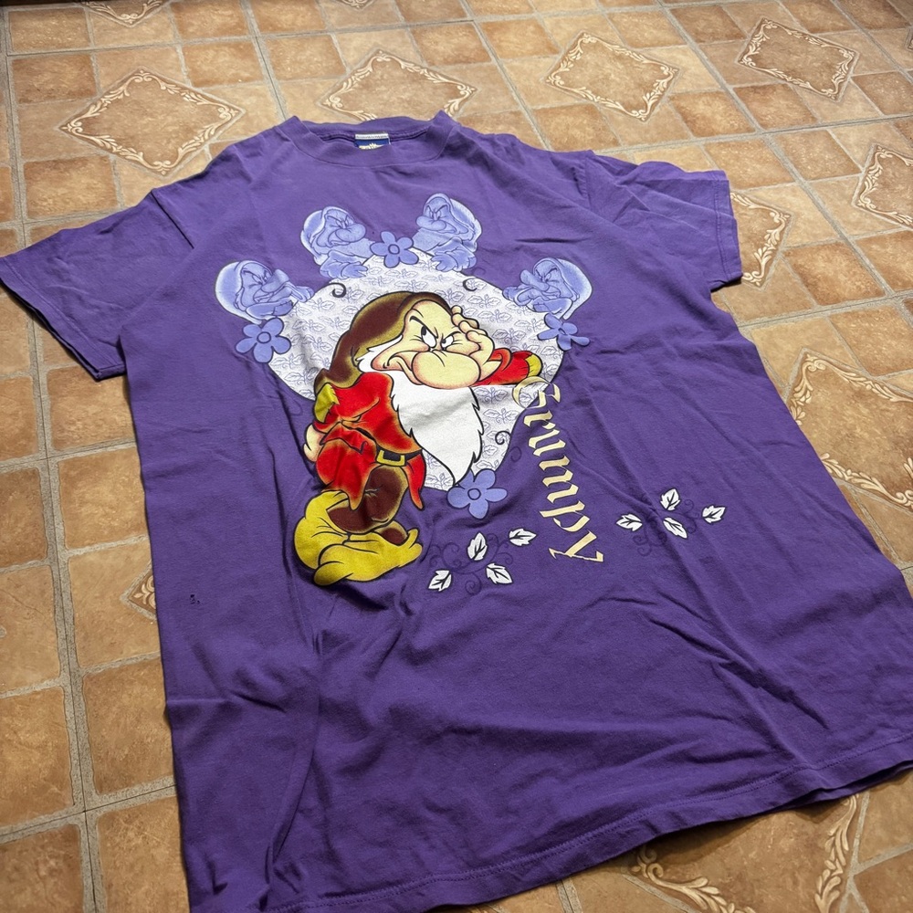 Vintage 90s Disney Classics Grumpy Oversized Sleep Tee- One Size Fits Most